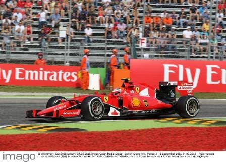 Italian Grand Prix, Monza 3 - 6 September 2015 04.09.2015 - Free Practice 1, Kimi Raikkonen (FIN) Scuderia Ferrari SF15-T 