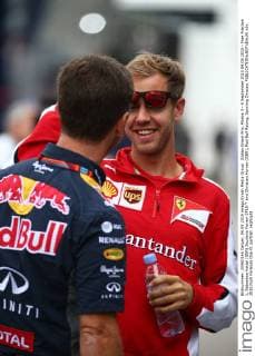 Italian Grand Prix, Monza 3 - 6 September 2015 04.09.2015 - Free Practice 1, Sebastian Vettel (GER) Scuderia Ferrari SF15-T and Christian Horner (GBR), Red Bull Racing, Sporting Director 