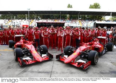 Italian Grand Prix, Monza 3 - 6 September 2015 04.09.2015 - Free Practice 1, Scuderia Ferrari family photo 