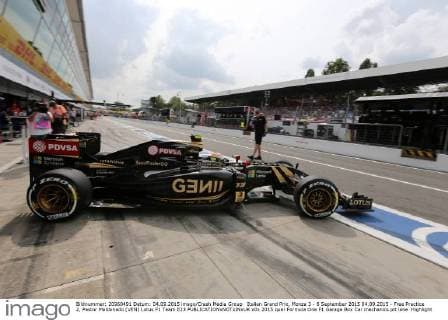 Italian Grand Prix, Monza 3 - 6 September 2015 04.09.2015 - Free Practice 2, Pastor Maldonado (VEN) Lotus F1 Team E23 
