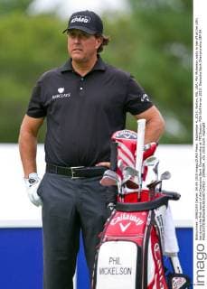 September 4, 2015; Norton, MA, USA; Phil Mickelson waits to tee off at the 10th tee during the first round of the Deutsche Bank Championship at TPC Boston. PGA Golf Herren 2015: Deutsche Bank Championship SEP 04 - ZUMAc04_