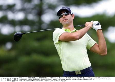 September 4, 2015; Norton, MA, USA; Cameron Tringale at the 10th tee during the first round of the Deutsche Bank Championship at TPC Boston. PGA Golf Herren 2015: Deutsche Bank Championship SEP 04 - ZUMAc04_