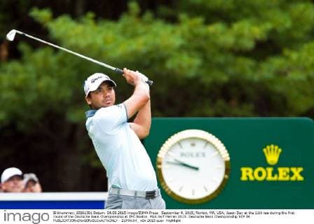 September 4, 2015; Norton, MA, USA; Jason Day at the 11th tee during the first round of the Deutsche Bank Championship at TPC Boston. PGA Golf Herren 2015: Deutsche Bank Championship SEP 04 - ZUMAc04_