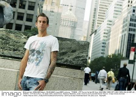 TENNIS - ATP Tennis Herren US Open 2015 NEW YORK CITY,NEW YORK,USA,04.SEP.15 - TENNIS - ATP World Tour, US Open 2015, Grand Slam, Flushing Meadows, photo shooting with Andreas Haider-Maurer. Image shows Andreas Haider-Maurer (AUT). GEPAxpictures xMatthiasxHauer