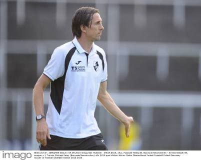 Fußball, Trainerhistorie Borussia Neunkirchen von 1920 bis heute 04.09.2015, xfux, Fussball Testspiel, Borussia Neunkirchen - SV Darmstadt 98, emspor v.l. Trainer Michael Petry (Borussia Neunkirchen)
