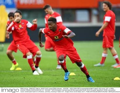 SOCCER - UEFA EURO EM Europameisterschaft Fussball 2016 quali, AUT vs MDA, preview VIENNA,AUSTRIA,04.SEP.15 - SOCCER - UEFA European Championship EM Europameisterschaft 2016, European Qualifiers, OEFB international match Länderspiel Austria vs Moldova, preview, training of team AUT. Image shows David Alaba (AUT). GEPAxpictures xChristianxOrt