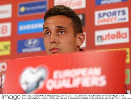 SOCCER - UEFA EURO EM Europameisterschaft Fussball 2016 quali, AUT vs MDA, preview VIENNA,AUSTRIA,04.SEP.15 - SOCCER - UEFA European Championship EM Europameisterschaft 2016, European Qualifiers, OEFB international match Länderspiel Austria vs Moldova, preview, press conference PK Pressekonferenz of team MDA. Image shows Ilie Cebanu (MDA). GEPAxpictures xChristianxOrt