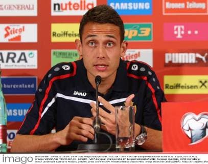 SOCCER - UEFA EURO EM Europameisterschaft Fussball 2016 quali, AUT vs MDA, preview VIENNA,AUSTRIA,04.SEP.15 - SOCCER - UEFA European Championship EM Europameisterschaft 2016, European Qualifiers, OEFB international match Länderspiel Austria vs Moldova, preview, press conference PK Pressekonferenz of team MDA. Image shows Ilie Cebanu (MDA). GEPAxpictures xChristianxOrt