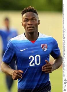 04.09.2015 Senta(Serbia) France-USA international U19 tournament Stevan Vilotic men s football Victor Mansaray USA : 