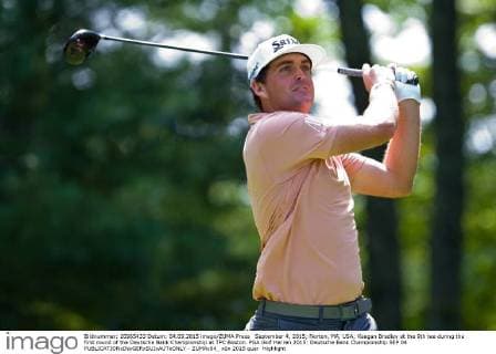September 4, 2015; Norton, MA, USA; Keegan Bradley at the 9th tee during the first round of the Deutsche Bank Championship at TPC Boston. PGA Golf Herren 2015: Deutsche Bank Championship SEP 04 - ZUMAc04_