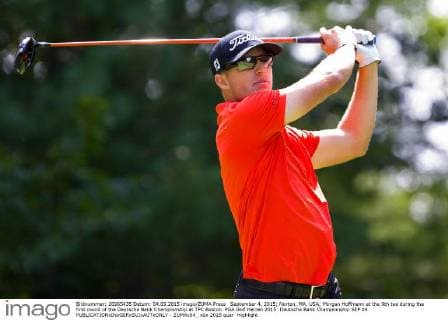 September 4, 2015; Norton, MA, USA; Morgan Hoffmann at the 9th tee during the first round of the Deutsche Bank Championship at TPC Boston. PGA Golf Herren 2015: Deutsche Bank Championship SEP 04 - ZUMAc04_