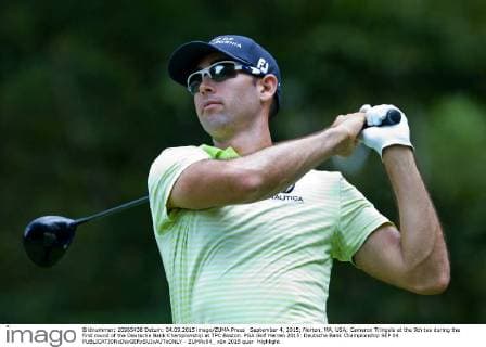 September 4, 2015; Norton, MA, USA; Cameron Tringale at the 9th tee during the first round of the Deutsche Bank Championship at TPC Boston. PGA Golf Herren 2015: Deutsche Bank Championship SEP 04 - ZUMAc04_