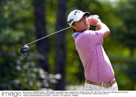 September 4, 2015; Norton, MA, USA; Kevin Kisner at the 9th tee during the first round of the Deutsche Bank Championship at TPC Boston. PGA Golf Herren 2015: Deutsche Bank Championship SEP 04 - ZUMAc04_
