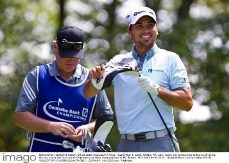 September 4, 2015; Norton, MA, USA; Jason Day smiles prior to teeing off at the 9th box during the first round of the Deutsche Bank Championship at TPC Boston. PGA Golf Herren 2015: Deutsche Bank Championship SEP 04 - ZUMAc04_