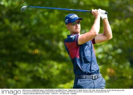September 4, 2015; Norton, MA, USA; Henrik Stenson at the 4th tee during the first round of the Deutsche Bank Championship at TPC Boston. PGA Golf Herren 2015: Deutsche Bank Championship SEP 04 - ZUMAc04_