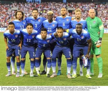 Aktuell Fußball, Nationalteam USA Sept. 4, 2015 - Washington, D.C, U.S - The United States team prepares to take the field for an International Friendly Länderspiel at RFK Stadium in Washington, DC. United States in Washington, D.C. - ZUMAg196