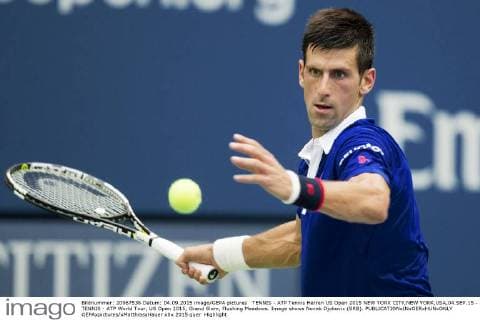 TENNIS - ATP Tennis Herren US Open 2015 NEW YORK CITY,NEW YORK,USA,04.SEP.15 - TENNIS - ATP World Tour, US Open 2015, Grand Slam, Flushing Meadows. Image shows Novak Djokovic (SRB). GEPAxpictures xMatthiasxHauer