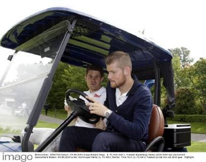 1. FC Köln Golf 1. Fussball Bundesliga Saison 2015 2016 Gut Lärchenhof Deutschland Datum: 04.09.2015 Links: Dominique Heintz (1. FC Köln) Rechts: Timo Horn (1. FC Köln)