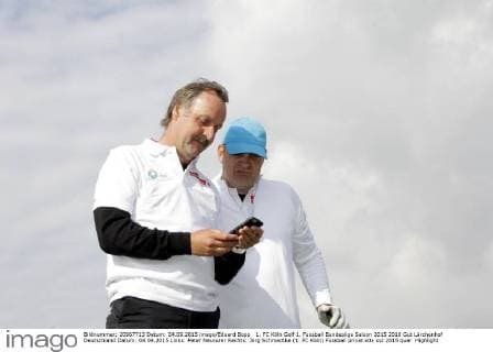 1. FC Köln Golf 1. Fussball Bundesliga Saison 2015 2016 Gut Lärchenhof Deutschland Datum: 04.09.2015 Links: Peter Neururer Rechts: Jörg Schmadtke (1. FC Köln)
