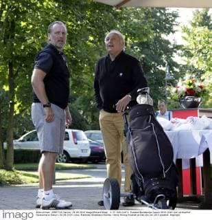 1. FC Köln Golf 1. Fussball Bundesliga Saison 2015 2016 Gut Lärchenhof Deutschland Datum: 04.09.2015 Links: Matthias Hönerbach Rechts: Heinz Hornig