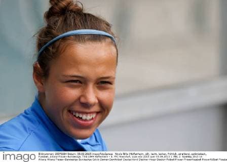 Nicole Billa (Hoffenheim, 16), lacht, lachen, fröhlich, strahlend, optimistisch, Fussball, Allianz Frauen-Bundesliga, TSG 1899 Hoffenheim - 1. FFC Frankfurt, xozx