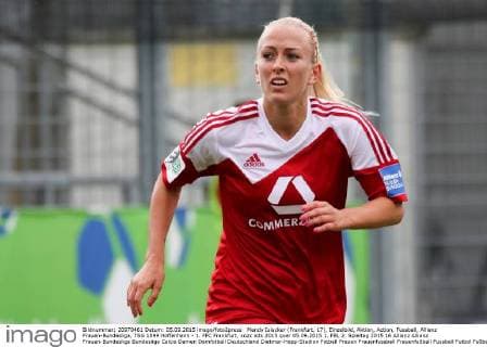 Mandy Islacker (Frankfurt, 17), Einzelbild, Aktion, Action, Fussball, Allianz Frauen-Bundesliga, TSG 1899 Hoffenheim - 1. FFC Frankfurt, xozx