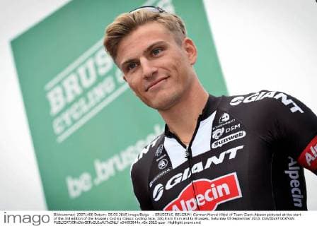 - BRUSSELS, BELGIUM: German Marcel Kittel of Team Giant-Alpecin pictured at the start of the 3rd edition of the Brussels Cycling Classic cycling race, 200,8 km from and to Brussels, Saturday 05 September 2015. DAVIDxSTOCKMAN  x04693844x