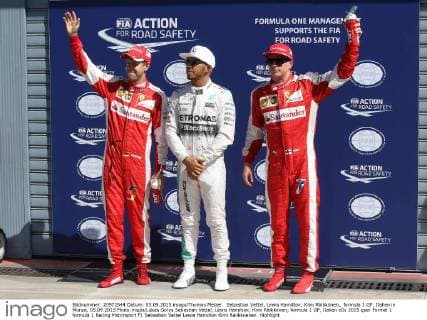 Sebastian Vettel, Lewis Hamilton; Kimi Räikkönen,, formula 1 GP, Italien in Monza, 05.09.2015 Photo:mspb Lukas Gorys Sebastian Vettel, Lewis Hamilton; Kimi Räikkönen; formula 1 GP, Italien