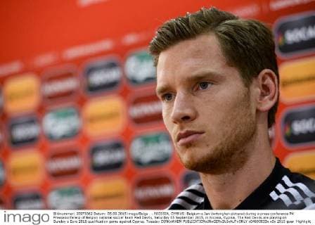 - NICOSIA, CYPRUS: Belgium s Jan Vertonghen pictured during a press conference PK Pressekonferenz of Belgian national soccer team Red Devils, Saturday 05 September 2015, in Nicosia, Cyprus. The Red Devils are playing on Sunday a Euro 2016 qualification game against Cyprus. Tuesday DIRKxWAEM  x04693933x