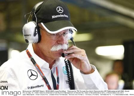 Motorsports: FIA Formula One World Championship WM Weltmeisterschaft 2015, Grand Prix of Italy, Dr. Dieter Zetsche (Chairman of the Board of Management of Daimler AG, Head of Mercedes-Benz Cars), xHOCHxZWEIx