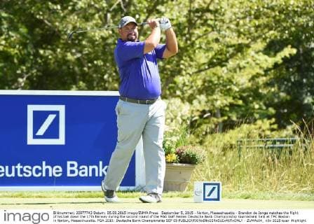 September 5, 2015 - Norton, Massachusetts - Brendon de Jonge watches the flight of his ball down the 17th fairway during the second round of the PGA Golf Herren Deutsche Bank Championship tournament held at TPC Boston in Norton, Massachusetts. PGA 2015: Deutsche Bank Championship SEP 05 - ZUMAc04_
