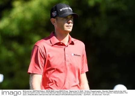 September 5, 2015 - Norton, Massachusetts - Brendan Steele walks to the 16th green during the second round of the PGA Golf Herren Deutsche Bank Championship tournament held at TPC Boston in Norton, Massachusetts. PGA 2015: Deutsche Bank Championship SEP 05 - ZUMAc04_