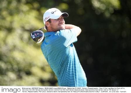 September 5, 2015 - Norton, Massachusetts - Sean O Hair watches the flight of his ball down the 14th fairway during the second round of the PGA Golf Herren Deutsche Bank Championship tournament held at TPC Boston in Norton, Massachusetts. PGA 2015: Deutsche Bank Championship SEP 05 - ZUMAc04_