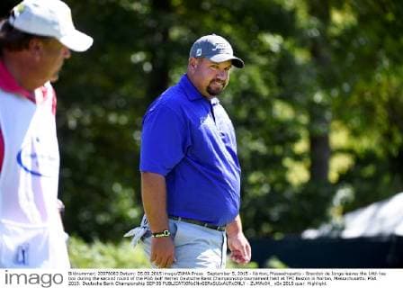 September 5, 2015 - Norton, Massachusetts - Brendon de Jonge leaves the 14th tee box during the second round of the PGA Golf Herren Deutsche Bank Championship tournament held at TPC Boston in Norton, Massachusetts. PGA 2015: Deutsche Bank Championship SEP 05 - ZUMAc04_