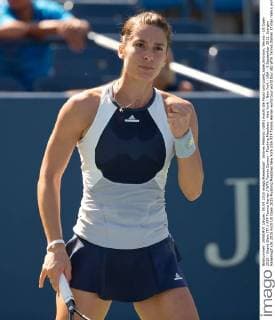 Andrea Petkovic (GER) macht die Faust und jubelt,Jubel,Emotion, Tennis - US Open 2015 - Grand Slam ITF ATP Tennis Herren WTA Tennis Damen - Flushing Meadows - New York - New York - USA - 5 September 2015. Juergen Hasenkopf