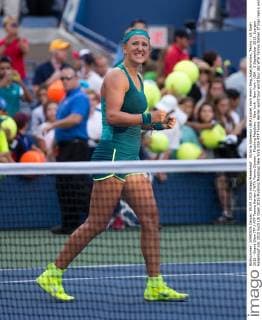 Victoria Azarenka (BLR) jubelt nach ihrem Sieg,Jubel,Emotion, Tennis - US Open 2015 - Grand Slam ITF ATP Tennis Herren WTA Tennis Damen - Flushing Meadows - New York - New York - USA - 5 September 2015. Juergen Hasenkopf