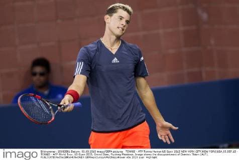 TENNIS - ATP Tennis Herren US Open 2015 NEW YORK CITY,NEW YORK,USA,05.SEP.15 - TENNIS - ATP World Tour, US Open 2015, Grand Slam, Flushing Meadows. Image shows the disappointment of Dominic Thiem (AUT). GEPAxpictures xMatthiasxHauer