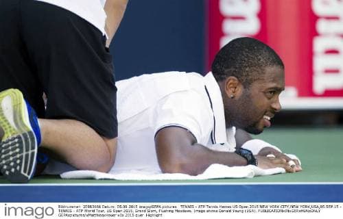TENNIS - ATP Tennis Herren US Open 2015 NEW YORK CITY,NEW YORK,USA,05.SEP.15 - TENNIS - ATP World Tour, US Open 2015, Grand Slam, Flushing Meadows. Image shows Donald Young (USA). GEPAxpictures xMatthiasxHauer
