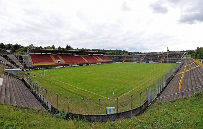 Fußball, Stadiongeschichte Borussia Neunkirchen 04.09.2015, xfux, Fussball Testspiel, Borussia Neunkirchen , emspor v.l. Ansicht, Uebersicht Ellenfeldstadion Borussia Neunkirchen