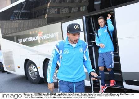 Lukas Podolski - Deutsche Nationalmannschaft kommt in Glasgow an, Hilton Glasgow