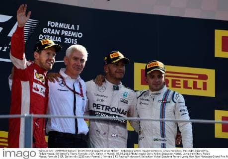 Sebastian Vettel, Scuderia Ferrari, Lewis Hamilton; Mercedes Grand Prix, Felipe Massa, Williams F1 Team, formula 1 GP, Italien in Monza, 06.09.2015 Photo:mspb Jerry Andre Sebastian Vettel, Lewis Hamilton; Felipe Massa, formula 1 GP, Italien