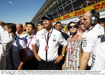 Motorsports: FIA Formula One World Championship WM Weltmeisterschaft 2015, Grand Prix of Italy, Dr. Dieter Zetsche (Chairman of the Board of Management of Daimler AG, Head of Mercedes-Benz Cars), xHOCHxZWEIx