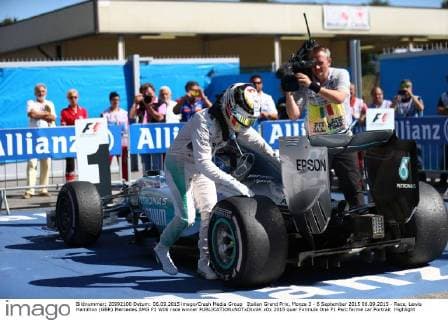Italian Grand Prix, Monza 3 - 6 September 2015 06.09.2015 - Race, Lewis Hamilton (GBR) Mercedes AMG F1 W06 race winner 