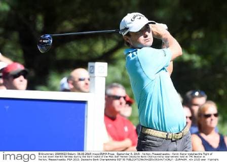 September 6, 2015 - Norton, Massachusetts - Kevin Kisner watches the flight of his ball down the 6th fairway during the third round of the PGA Golf Herren Deutsche Bank Championship tournament held at TPC Boston in Norton, Massachusetts. PGA 2015: Deutsche Bank Championship SEP 06 - ZUMAc04_