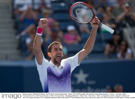 Marin Cilic (CRO) jubelt nach seinem Sieg,Jubel,Emotion, Tennis - US Open 2015 - Grand Slam ITF ATP Tennis Herren WTA Tennis Damen - Flushing Meadows - New York - New York - USA - 6 September 2015. Juergen Hasenkopf
