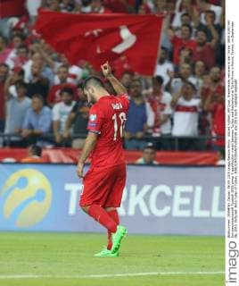 Aktuell Fußball, EM Quali, Niederlande verlieren in der Türkei UEFA EURO EM Europameisterschaft Fussball 2016 group A qualification match between Turkey and Netherland at Torku Arena in Konya, Turkey, on September 06, 2015. Pictured: Arda Turan of Turkey. 
