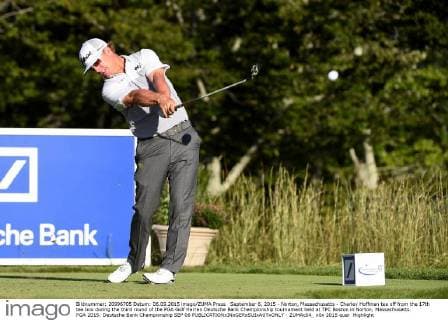 September 6, 2015 - Norton, Massachusetts - Charley Hoffman tee off from the 17th tee box during the third round of the PGA Golf Herren Deutsche Bank Championship tournament held at TPC Boston in Norton, Massachusetts. PGA 2015: Deutsche Bank Championship SEP 06 - ZUMAc04_