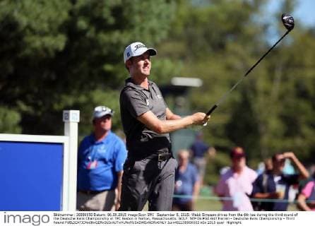 September 6, 2015: Webb Simpson drives from the 6th tee during the third round of the Deutsche Bank Championship at TPC Boston in Norton, Massachusetts. GOLF: SEP 06 PGA Golf Herren - Deutsche Bank Championship - Third Round Icon482150906003 EDITORIAL USE ONLY