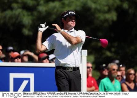 September 6, 2015: Bubba Watson drives from the 6th tee during the third round of the Deutsche Bank Championship at TPC Boston in Norton, Massachusetts. GOLF: SEP 06 PGA Golf Herren - Deutsche Bank Championship - Third Round Icon482150906005 EDITORIAL USE ONLY