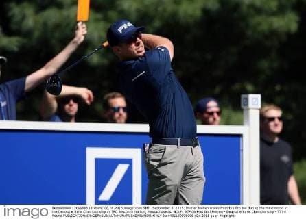 September 6, 2015: Hunter Mahan drives from the 6th tee during the third round of the Deutsche Bank Championship at TPC Boston in Norton, Massachusetts. GOLF: SEP 06 PGA Golf Herren - Deutsche Bank Championship - Third Round Icon482150906006 EDITORIAL USE ONLY